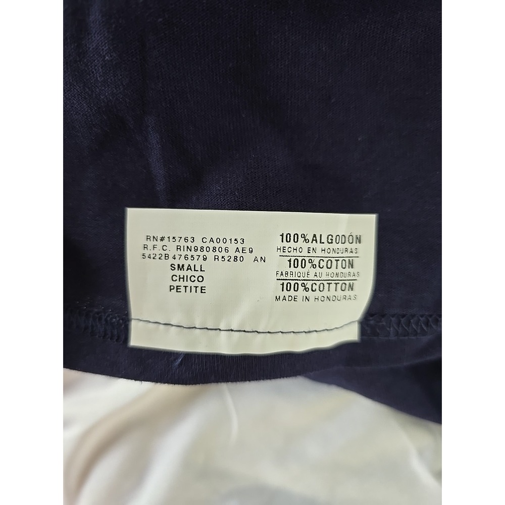Hanes Mens Short Sleeve Plain Cotton Crew Neck Blank T-Shirt Blue Sz Small - Picture 8 of 10
